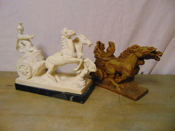 Image 1 of Due statue di Satini (cocchieri romani) 