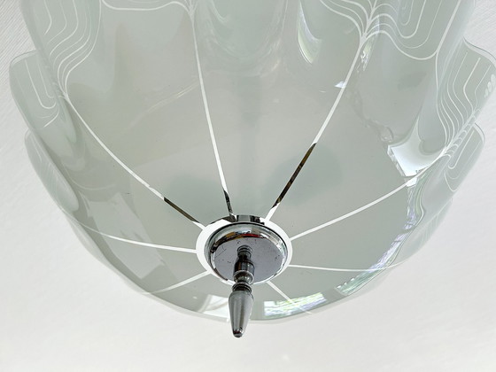 Image 1 of Art Deco Glass Pendant Lamp