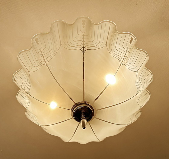 Image 1 of Art Deco Glass Pendant Lamp