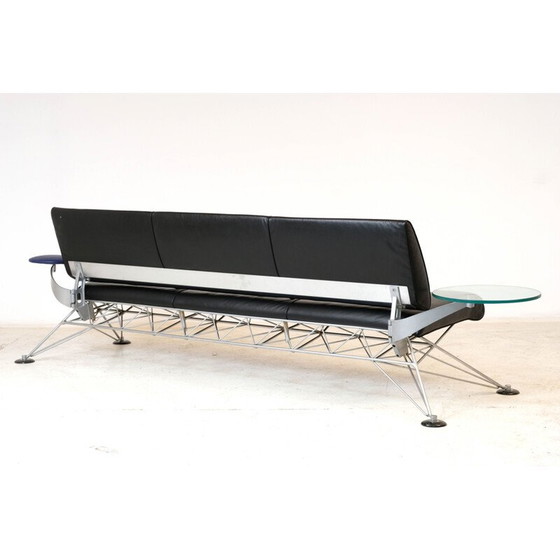 Image 1 of Vintage leather Wing 3-seter sofa by Roy Fleetwood for Vitra, 1990s