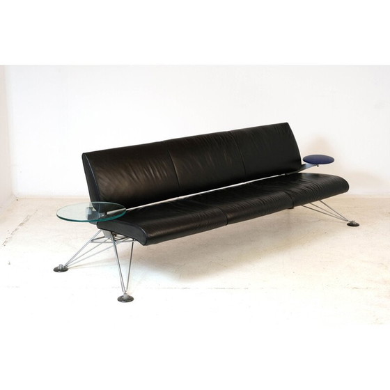 Image 1 of Vintage leather Wing 3-seter sofa by Roy Fleetwood for Vitra, 1990s
