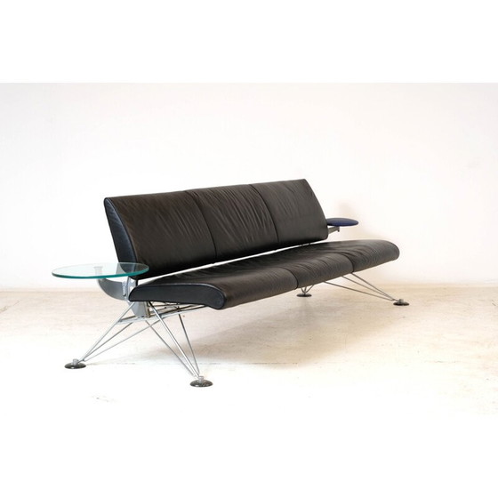 Image 1 of Vintage leather Wing 3-seter sofa by Roy Fleetwood for Vitra, 1990s