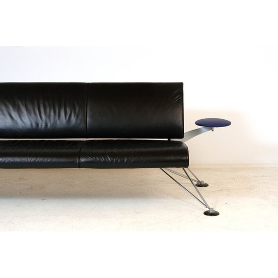 Image 1 of Vintage leather Wing 3-seter sofa by Roy Fleetwood for Vitra, 1990s