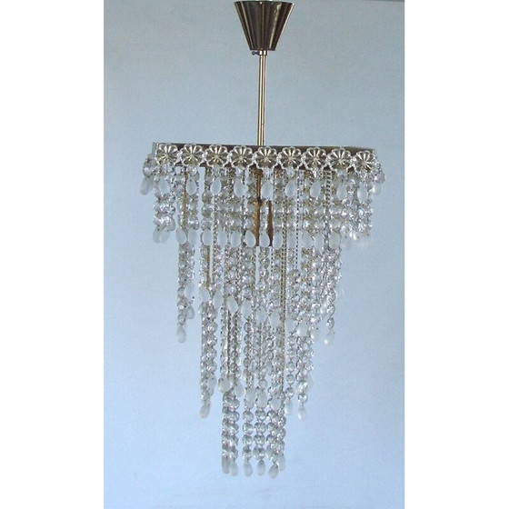 Image 1 of Vintage crystal and glass chandeliers, 1960