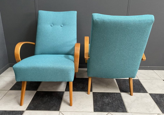 Image 1 of Pair Smidek Chairs 1960S Reupholstered 