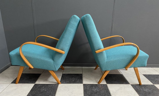 Image 1 of Pair Smidek Chairs 1960S Reupholstered 