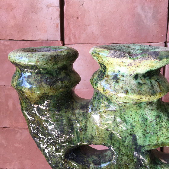 Image 1 of Tamegroute Pottery Candlestick