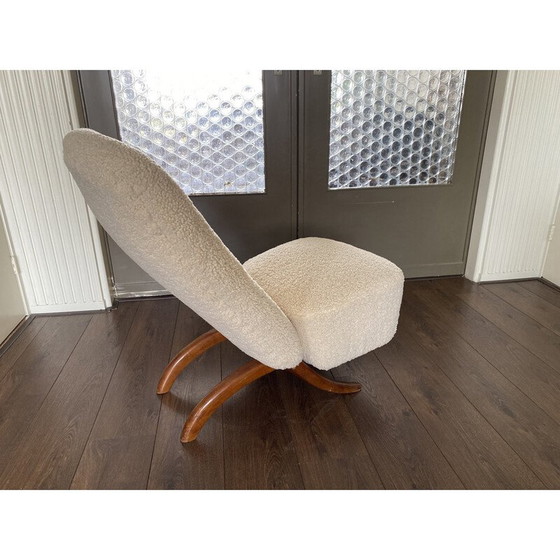 Image 1 of Vintage Scandinavian armchair in wool by Theo Ruth for Artifort, 1950s