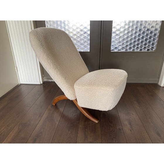Image 1 of Vintage Scandinavian armchair in wool by Theo Ruth for Artifort, 1950s