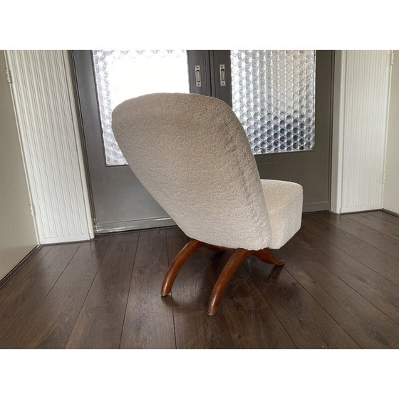 Image 1 of Vintage Scandinavian armchair in wool by Theo Ruth for Artifort, 1950s