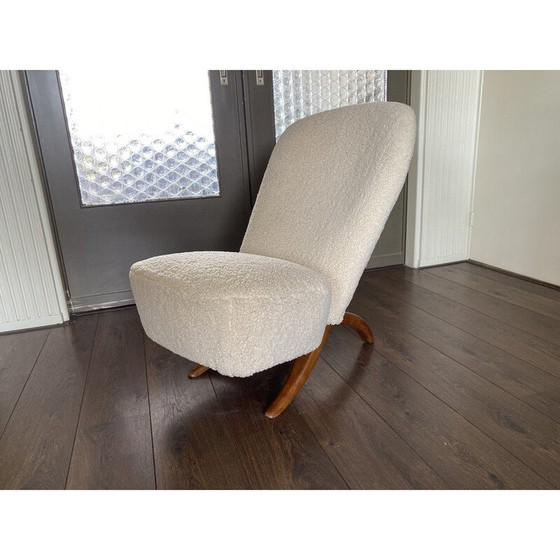 Image 1 of Vintage Scandinavian armchair in wool by Theo Ruth for Artifort, 1950s