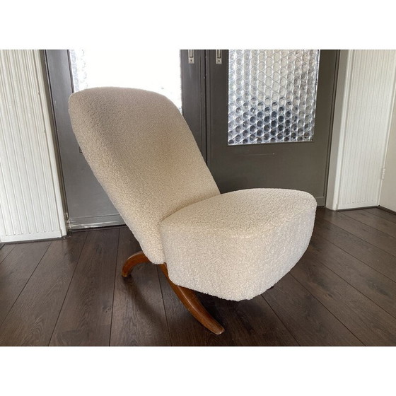 Image 1 of Vintage Scandinavian armchair in wool by Theo Ruth for Artifort, 1950s