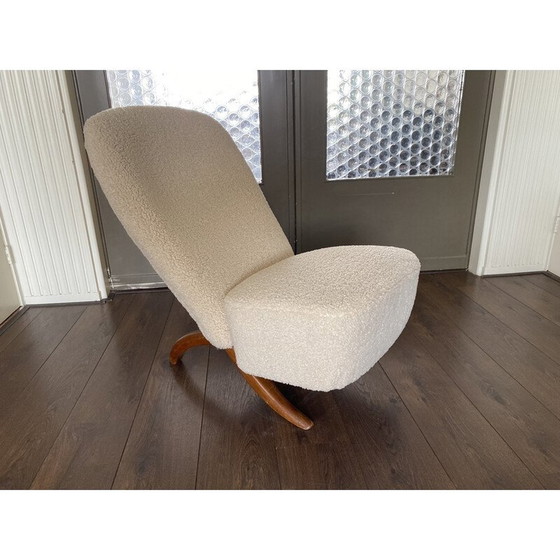 Image 1 of Vintage Scandinavian armchair in wool by Theo Ruth for Artifort, 1950s