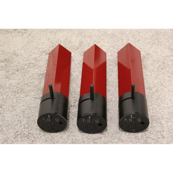 Image 1 of Vintage wall lamp caltha lacquered burgundy by Gianfranco Frattini , Italy 1980