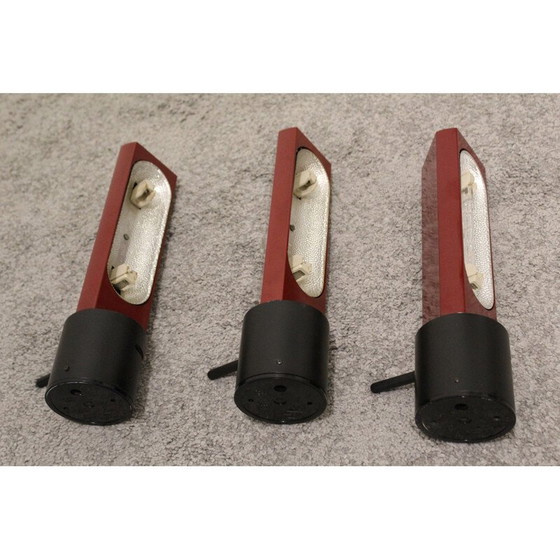 Image 1 of Vintage wall lamp caltha lacquered burgundy by Gianfranco Frattini , Italy 1980