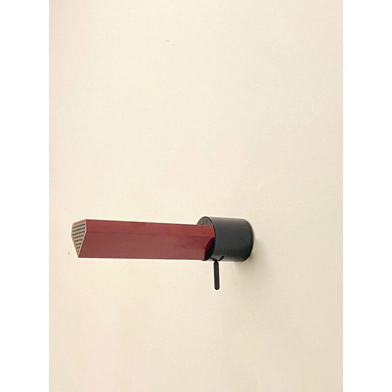 Image 1 of Vintage wall lamp caltha lacquered burgundy by Gianfranco Frattini , Italy 1980