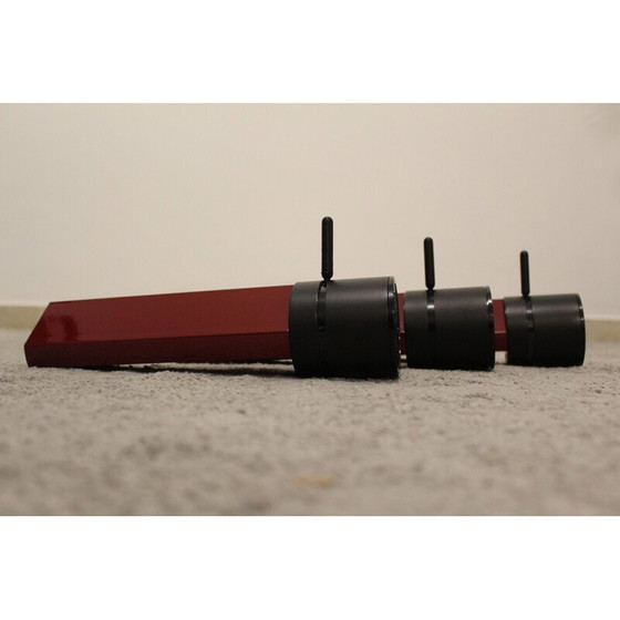 Image 1 of Vintage wall lamp caltha lacquered burgundy by Gianfranco Frattini , Italy 1980