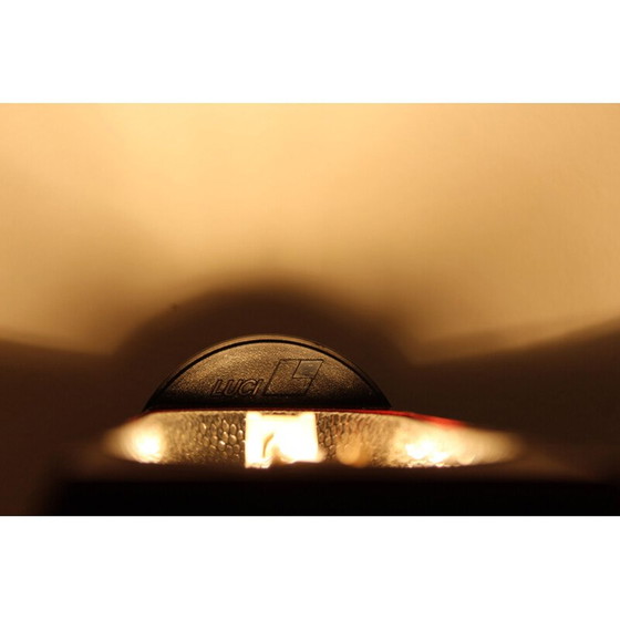 Image 1 of Vintage wall lamp caltha lacquered burgundy by Gianfranco Frattini , Italy 1980