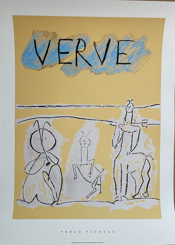 Image 1 of Pablo Picasso (1881-1973), Cover For Verve, 1951,  Copyright By Siae, Italy, 1996, Printed In Italy