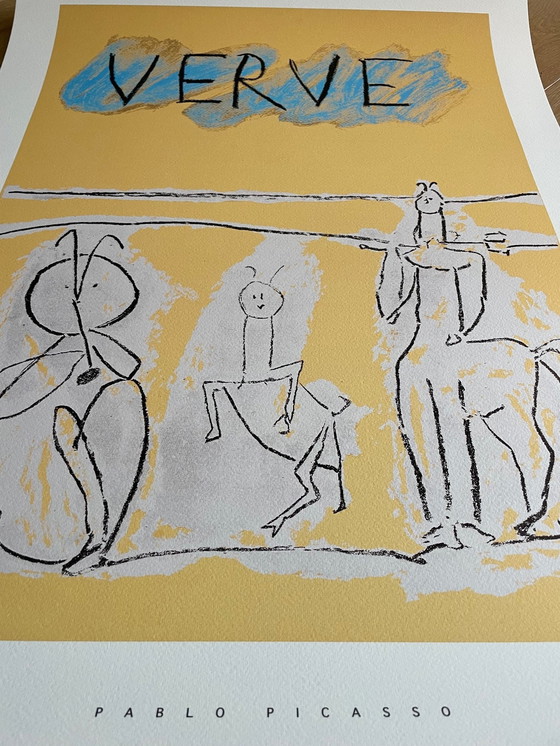 Image 1 of Pablo Picasso (1881-1973), Cover For Verve, 1951,  Copyright By Siae, Italy, 1996, Printed In Italy