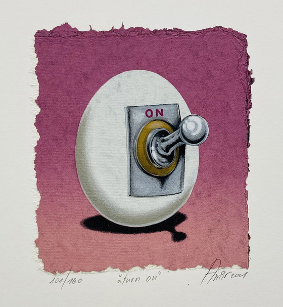 Image 1 of Sharon Amir - Vintage Silkscreen Egg - "A Turn On" - Z L