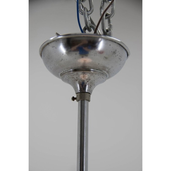 Image 1 of Vintage Art Deco glass pendant lamp, Czechoslovakia 1940