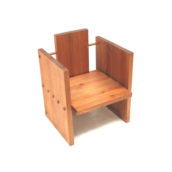 Image 1 of 3x poltrona modernista brutalista molto rara dell'architetto Fritz Zeiger