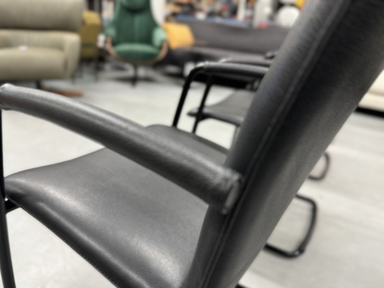 Image 1 of 4 Leolux Freyr dining chair black leather