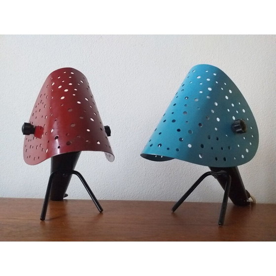 Image 1 of Coppia di lampade da tavolo vintage di Ernst Igl per Hillebrand, 1950