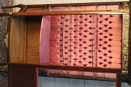 Image 1 of Marquetry Inlaid Vitrine Display Cabinet