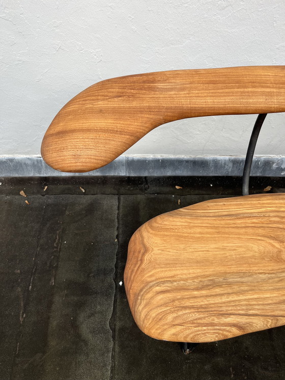 Image 1 of Kyrii Elm Wooden Bench Handmade, sustainable Amsterdam wood