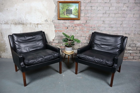 Image 1 of 2x Poltrone lounge Rud Thygesen VP 66 Mid Century per Vejen Polstermøbelfabrik