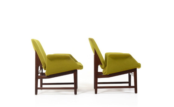 Image 1 of Rare Pair of Danish Easychairs, Mod. 451 by Illum Wikkelsø 1960s.