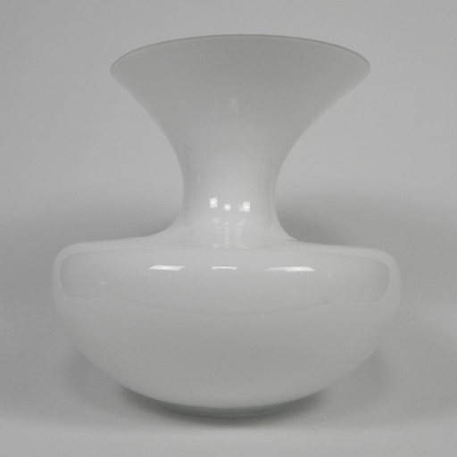 Grand vase en verre vintage de 40 cm de large