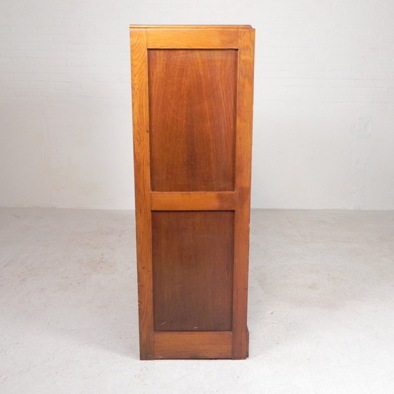 Image 1 of Oak Shutter Cabinet With 2 Shutters, 121 Cm High