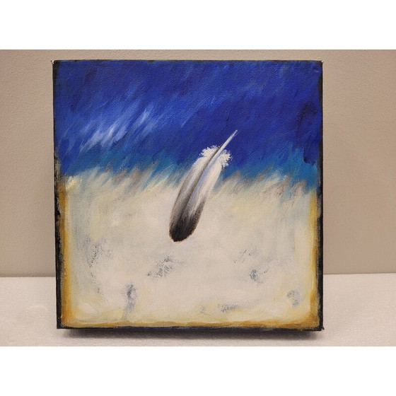 Image 1 of Pair of vintage "Plumas" paintings by Rodríguez Quesada