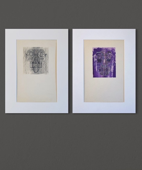 Image 1 of Eugene Eechaut 1928-2019 Pair Of Projects About 1960 / Galerie Pfeiffer