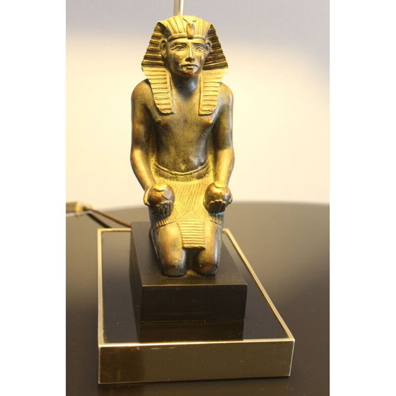 Image 1 of Lampada da tavolo vintage Hollywood Regency Pharaoh, anni '70