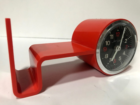 Image 1 of Vintage Alarm Clock - Card Holder - Jerger - Germany - Space Age - 1970