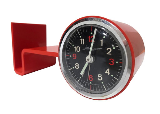 Vintage Alarm Clock - Card Holder - Jerger - Germany - Space Age - 1970
