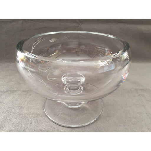 Vintage cup on pedestal in solid crystal