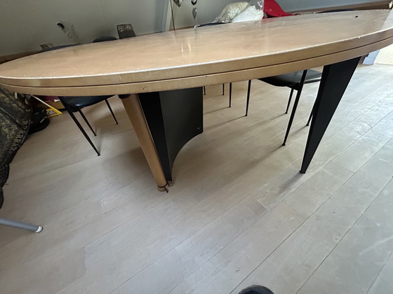 Image 1 of Vintage Design Castelijn Round Folding Dining Table