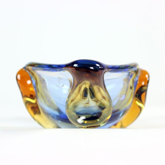 Image 1 of Vintage art glass bowl or ashtray by Frantisek Zemek for Skrdlovice, Czechoslovakia 1960