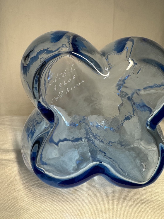 Image 1 of Signed And Numbered Kosta Boda Vase In Blue By Anna Ehrner