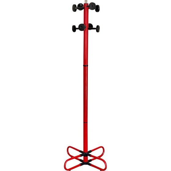Image 1 of Vintage coat rack in red metal, 1980