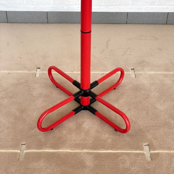 Image 1 of Vintage coat rack in red metal, 1980