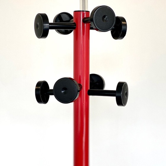 Image 1 of Vintage coat rack in red metal, 1980