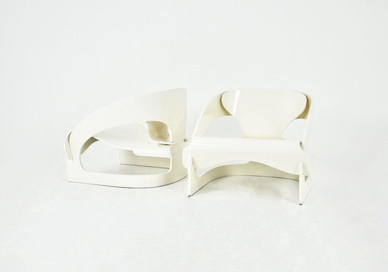 Image 1 of Fauteuils Model 4801 par Joe Colombo pour Kartell, 1960, ensemble de 2