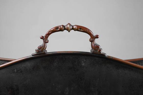 Image 1 of Mid - Century magazine rack in hammered copper, France, 1890S