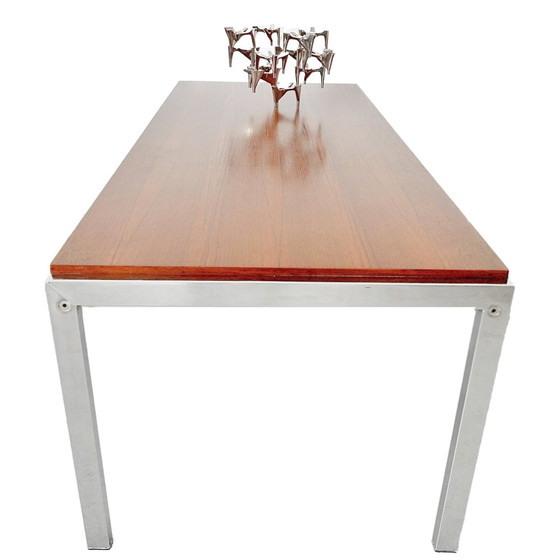 Image 1 of Danish design coffee table teak chrome mid-century